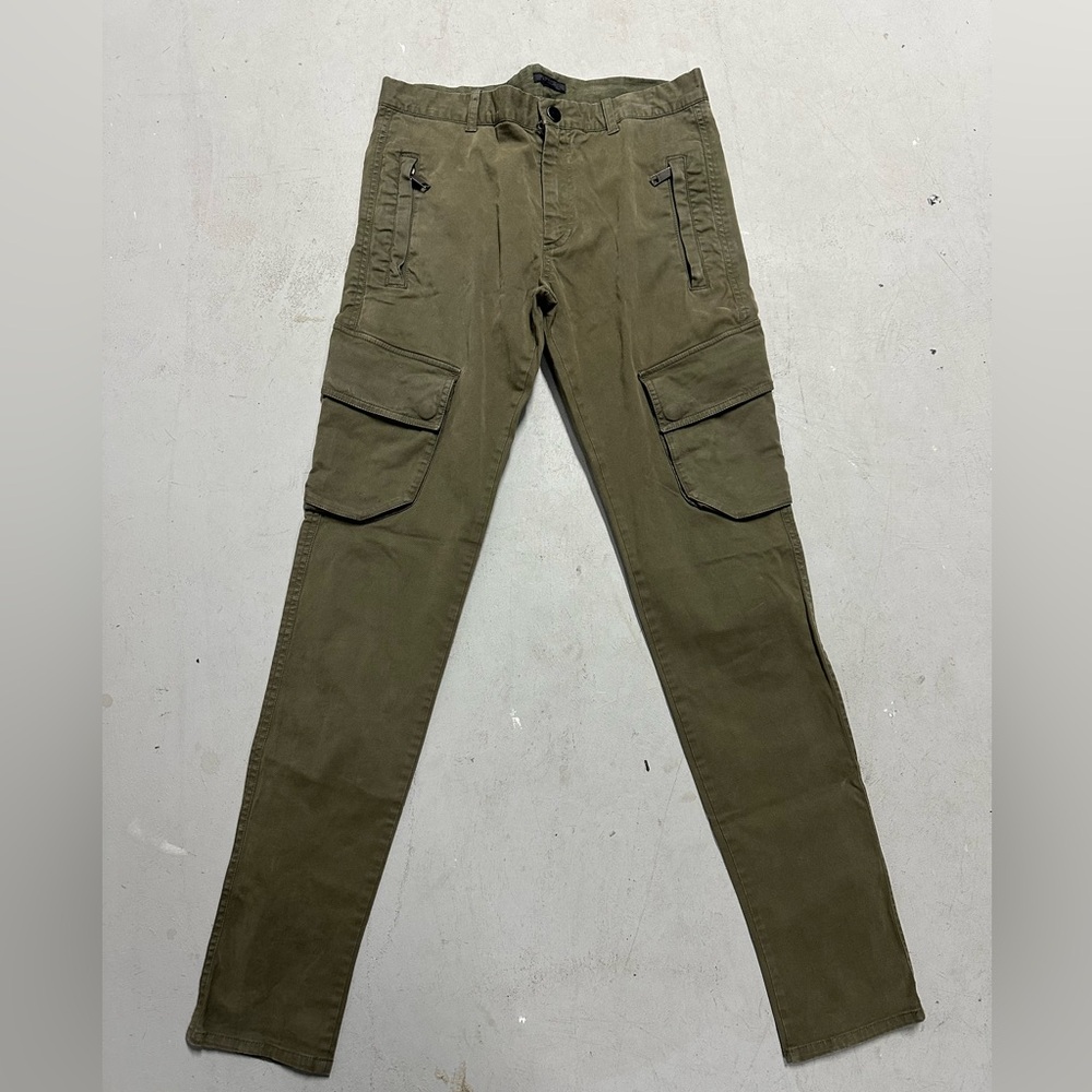 ARI SoHo New York Italy Green Cargo Pants Jeans Skinny SZ 32